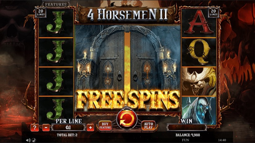 4 Horsemen 2 slot screen 2