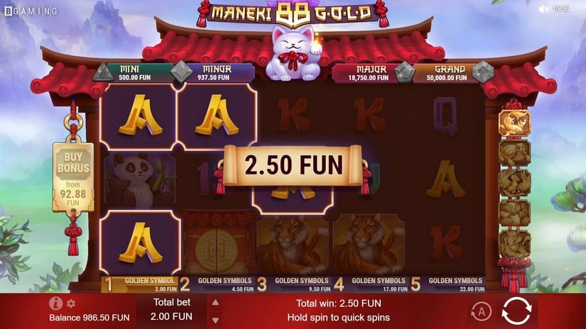 Maneki 88 Gold slot screen 2