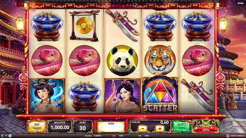 Eastern Goddesses slot screen 1