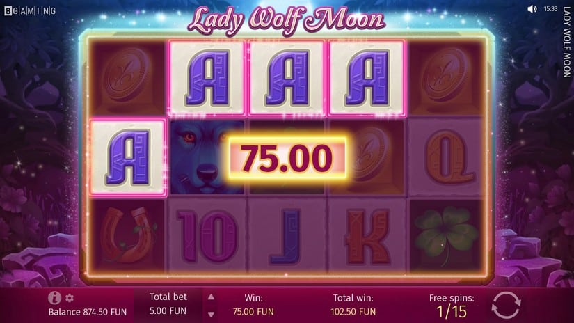 Lady Wolf Moon slot screen 6