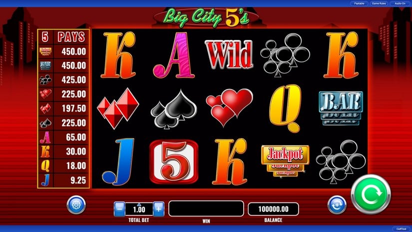 Big City 5’s slot screen 1