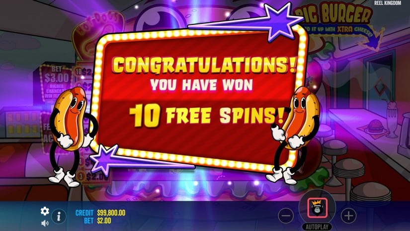 Big Burger Load it up with Extra Cheese slot screen 3