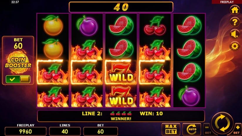 Blazing Coins 40 slot screen 3