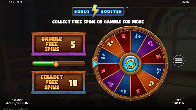 The 3 Bears slot screen 4