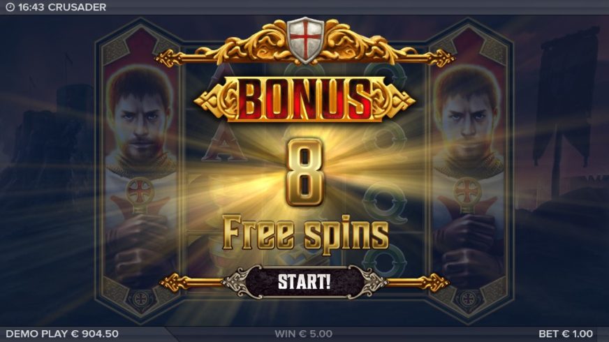 Crusader slot screen 4