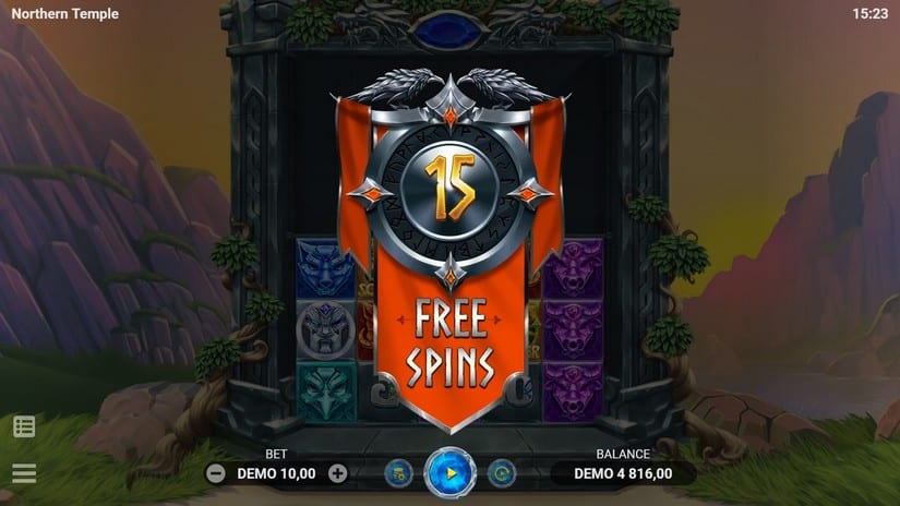 Northern Temple slot screen 3