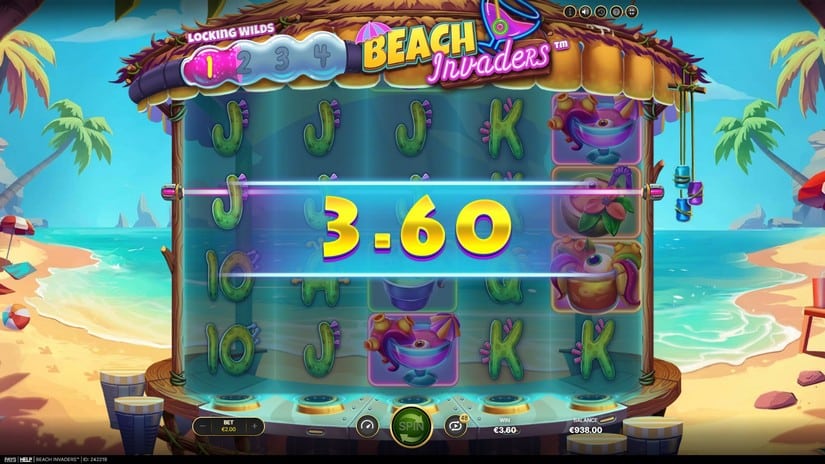 Beach Invaders slot screen 2