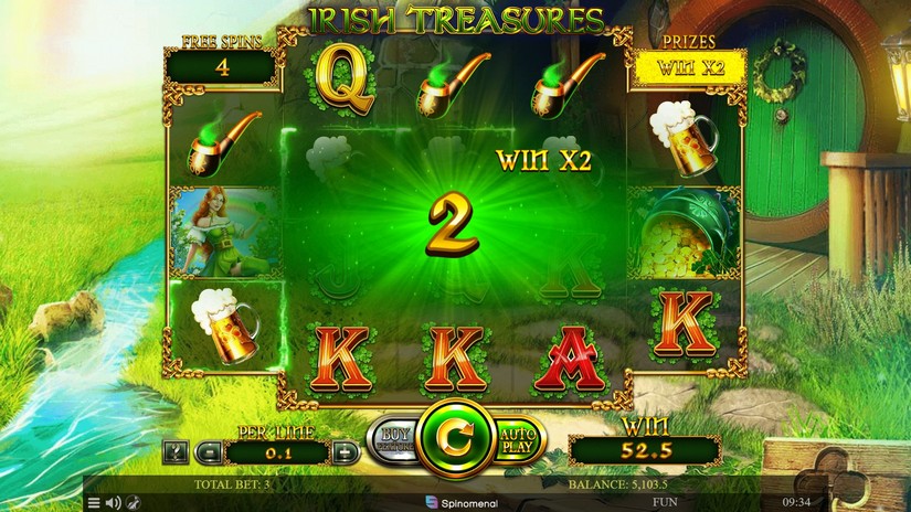 Irish Treasures slot screen 5