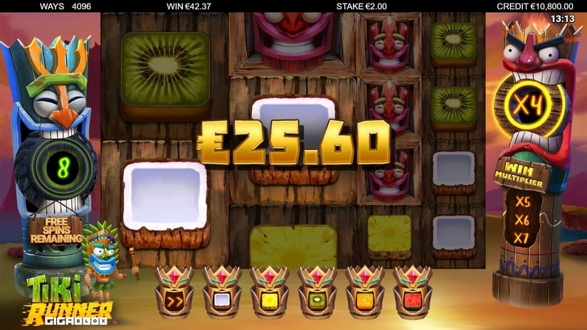 Tiki Runner GigaBlox slot screen 5