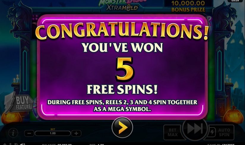 Monster Disco XtraHold slot screen 4