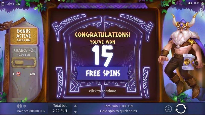 Gemhalla slot screen 3