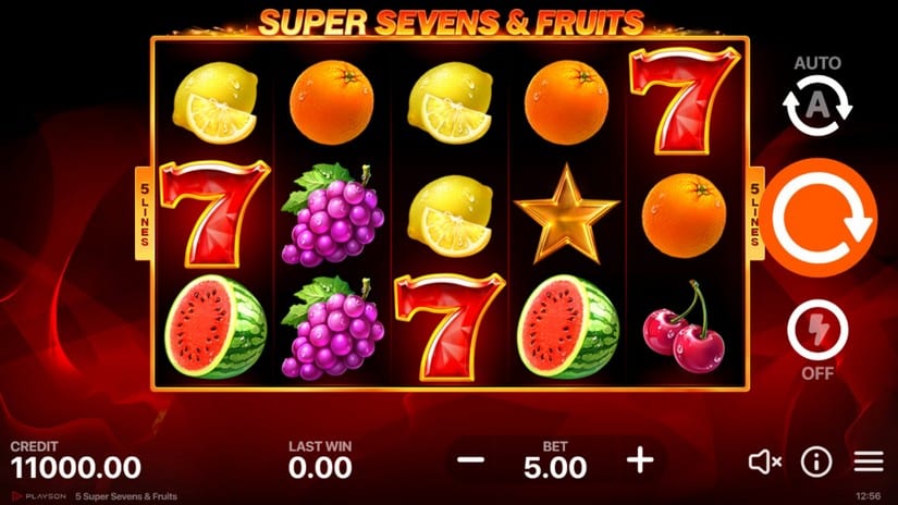 5 Super Sevens & Fruits slot screen 1