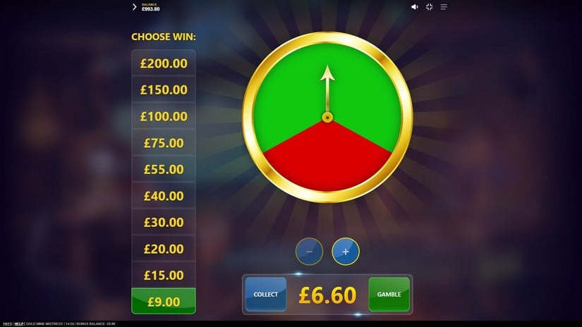 Gold Mine Mistress slot screen 3