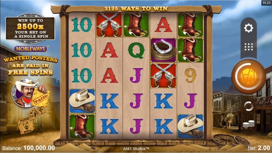 Wanted Outlaws Nobleways slot screen 1