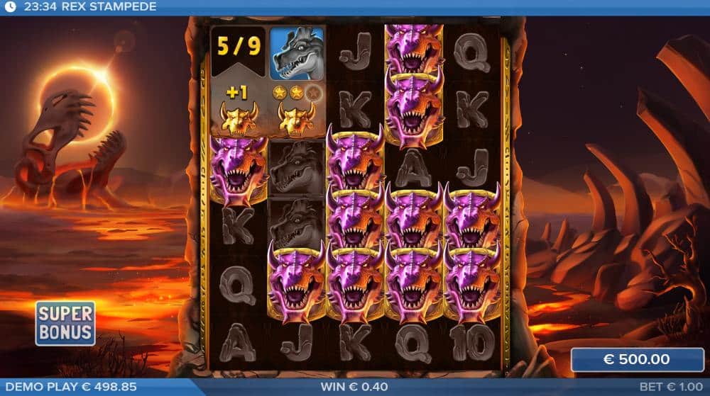 Rex Stampede online slot features