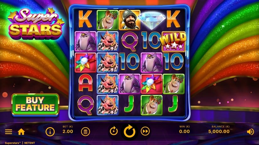 Superstars slot screen 1