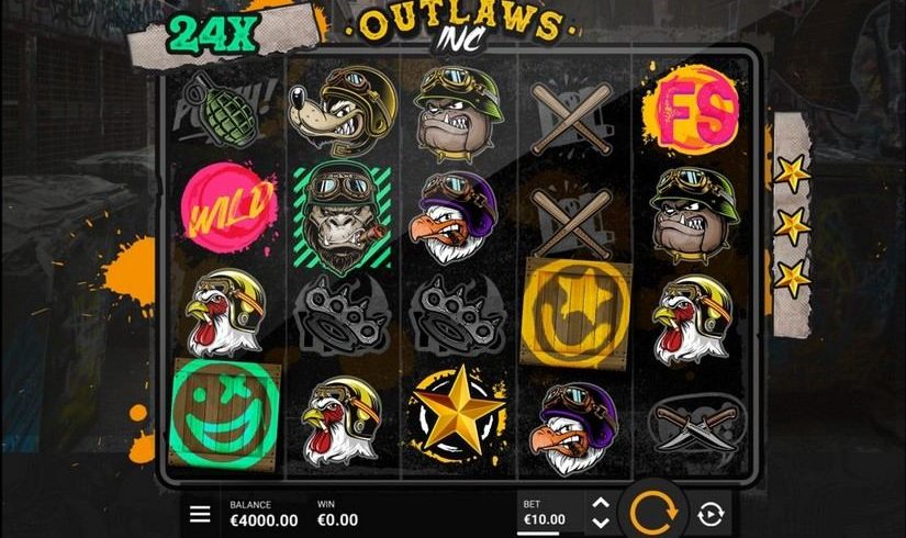 Outlaws Inc slot screen 1