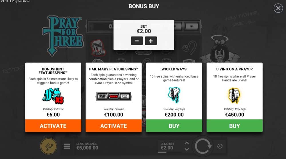 Pray For Three Hacksaw Gaming