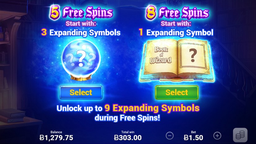 Book of Wizard: Crystal Chance slot screen 2