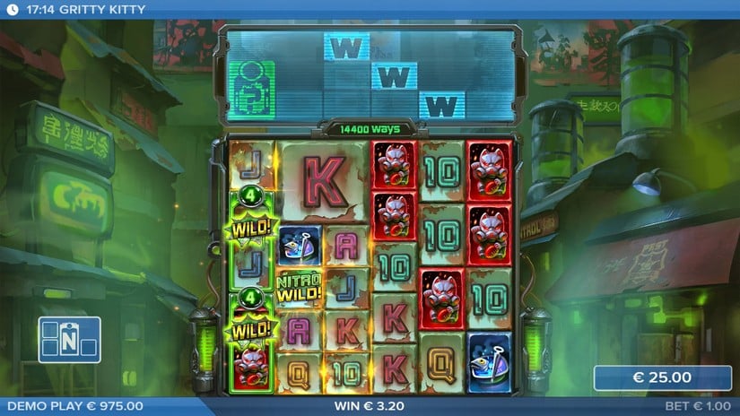 Gritty Kitty of Nitropolis slot screen 2