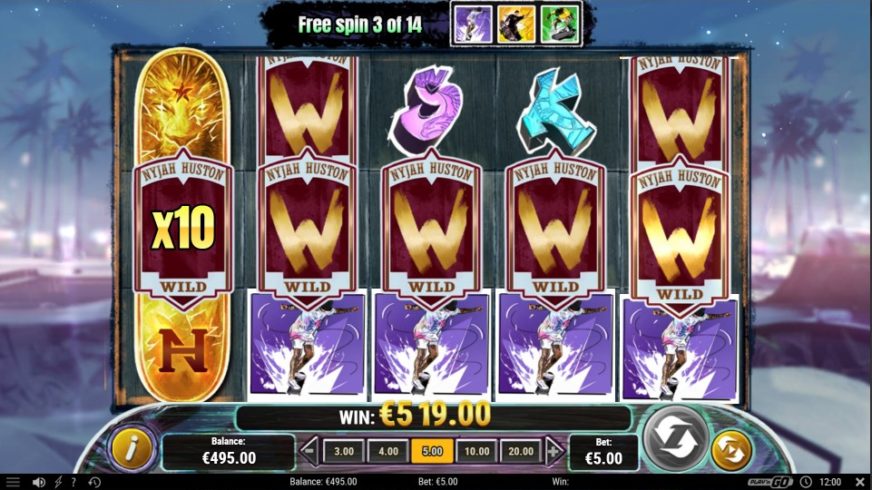 Nyjah Huston – Skate for Gold slot screen 6