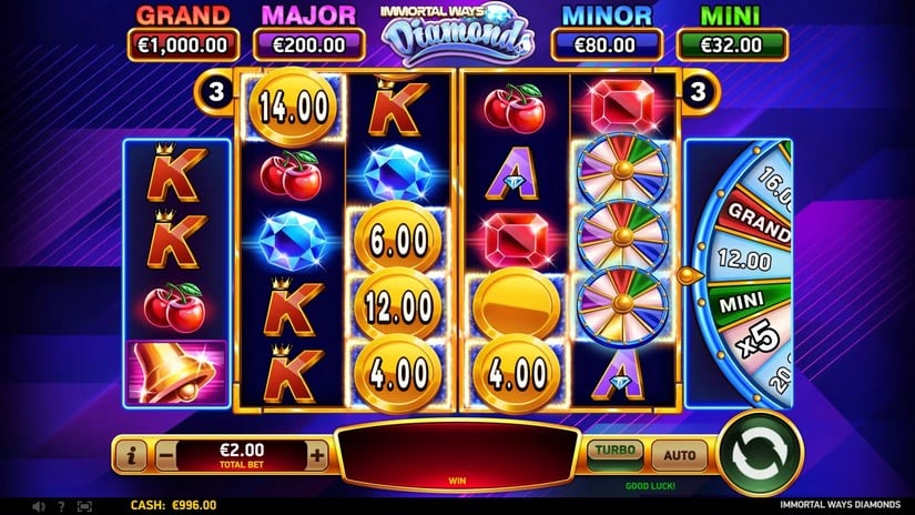 Immortal Ways Diamond slot screen 2