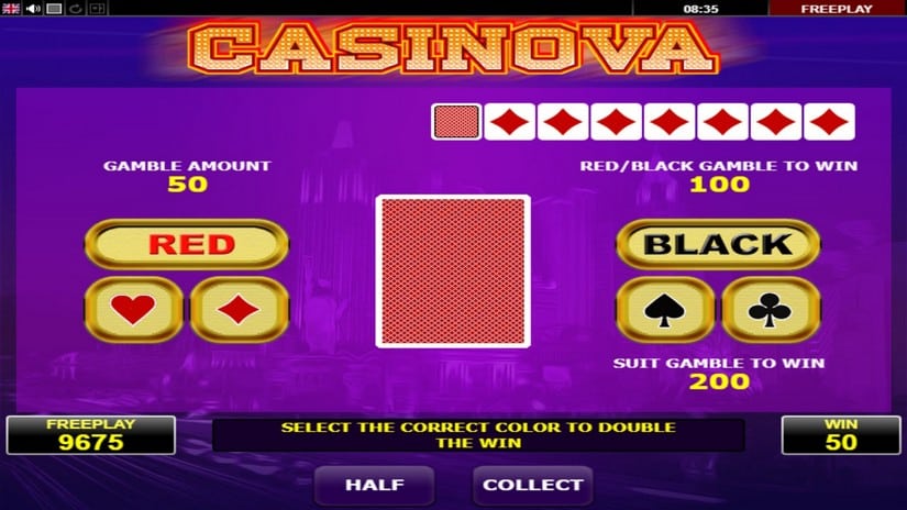 Casinova slot screen 4