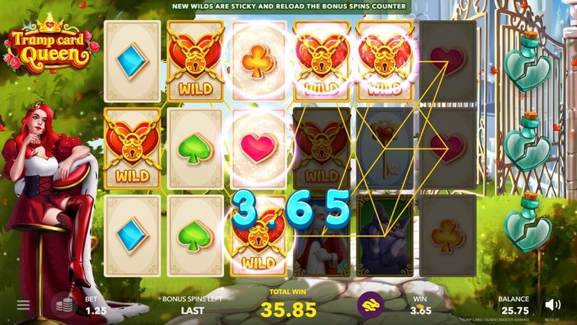 Trump Card Queen slot screen 5