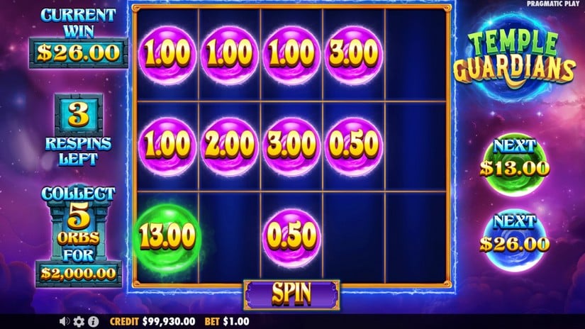 Temple Guardians slot screen 5
