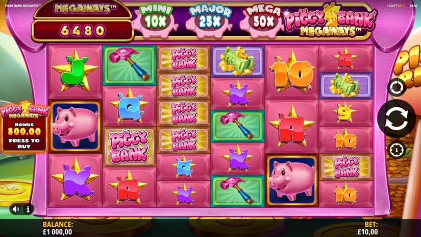 Piggy Bank Megaways slot screen 1