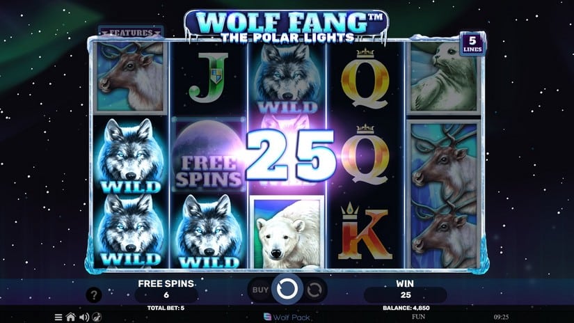 Wolf Fang – The Polar Lights slot screen 4