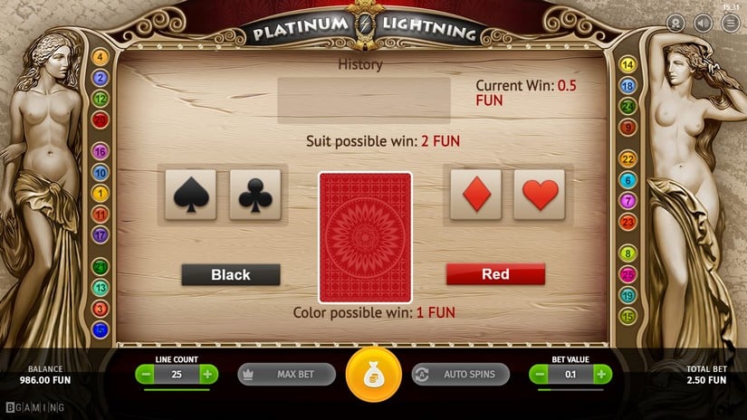 Platinum Lightning slot screen 4