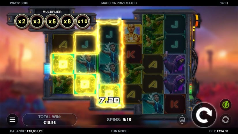 Machina PrizeMatch slot screen 5
