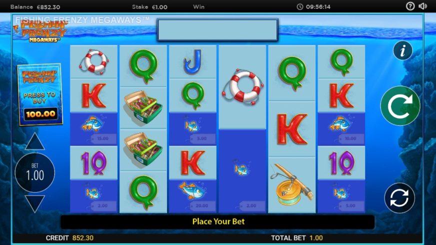 Fishin’ Frenzy Megaways slot screen 1