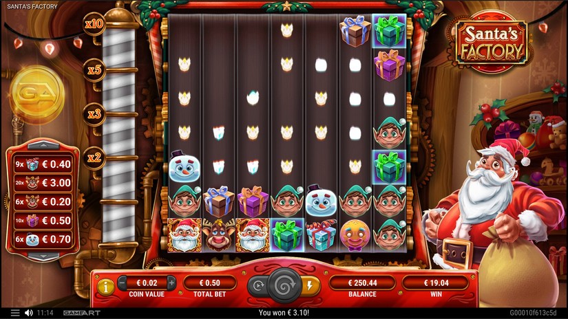 Santa’s Factory slot screen 6