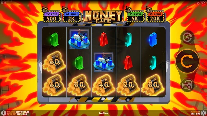 Money Pipe slot screen 2