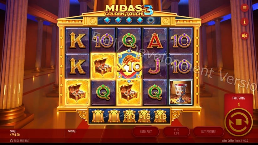 Midas Golden Touch 3 slot screen 3