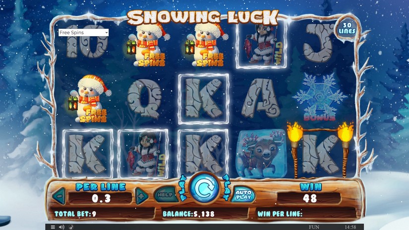 Snowing Luck slot screen 4