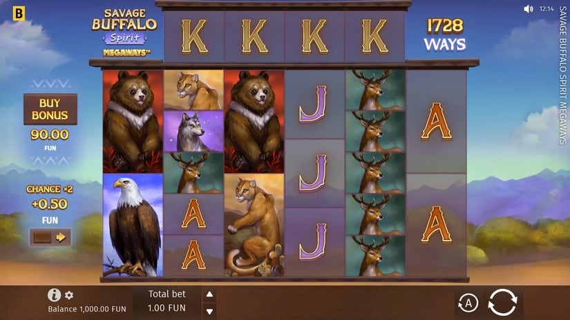 Savage Buffalo Spirit MEGAWAYS slot screen 1