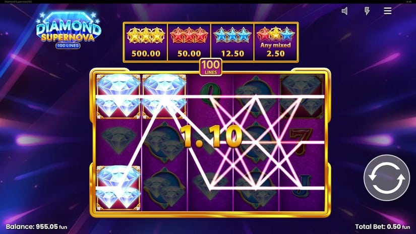 Diamond Supernova 100 slot screen 3