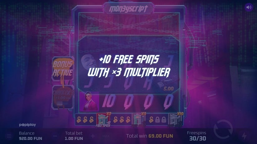 MoneyScript slot screen 6
