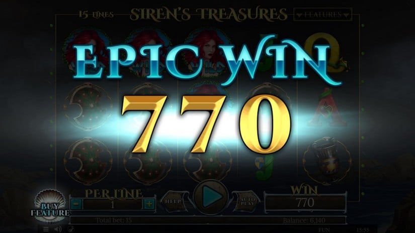 Sirens Treasures 15 Lines Edition slot screen 7