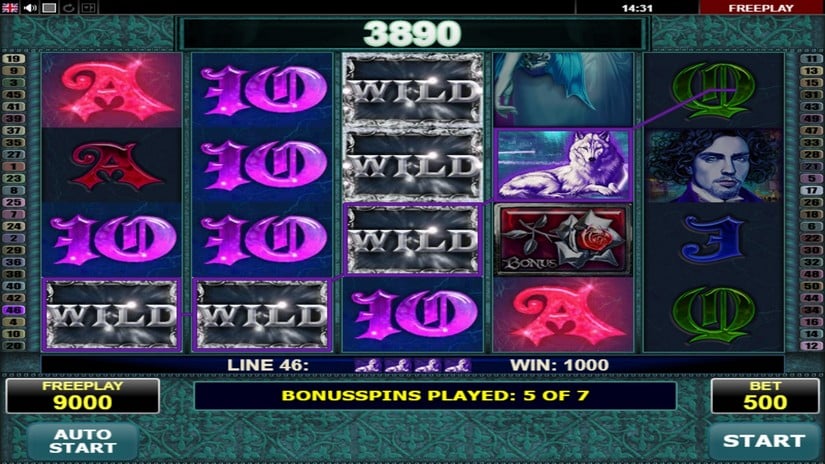 Vampires slot screen 5
