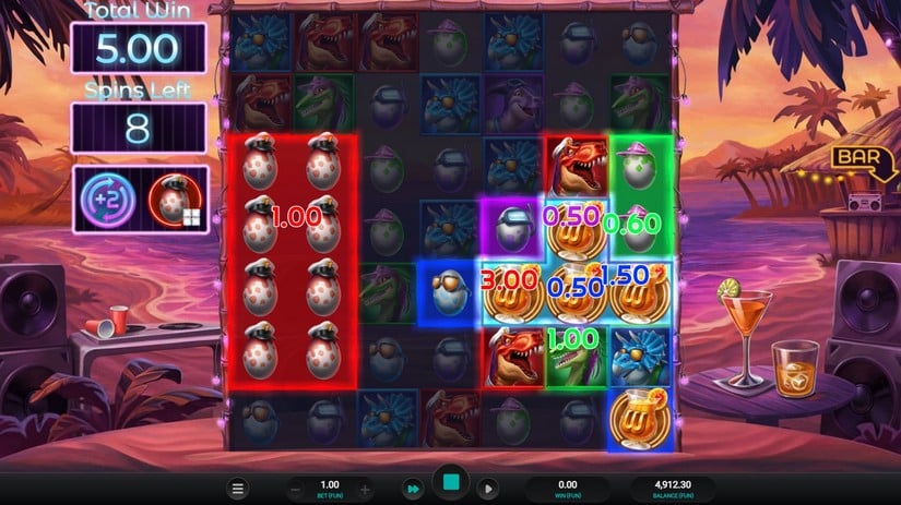 Jurassic Party slot screen 8