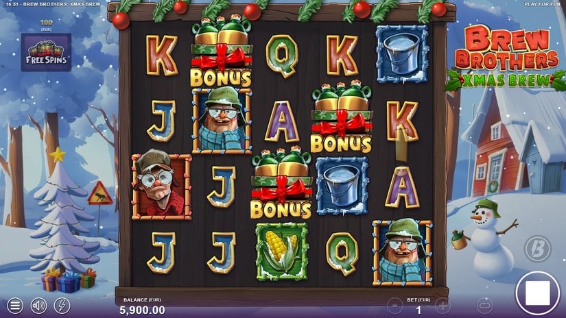 Brew Brothers Xmas Brew slot screen 2
