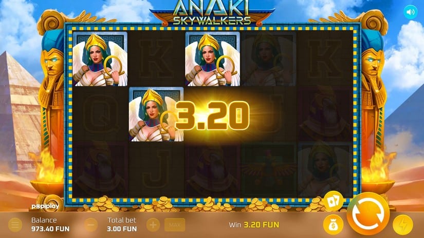 Anaki Skywalkers slot screen 2