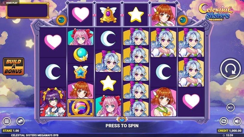 Celestial Sisters Megaways slot screen 1