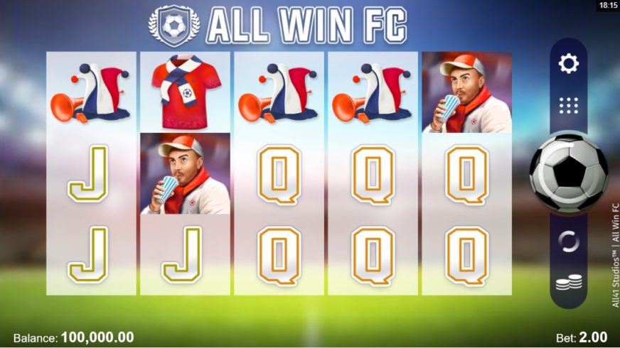 All Win FC slot screen 1
