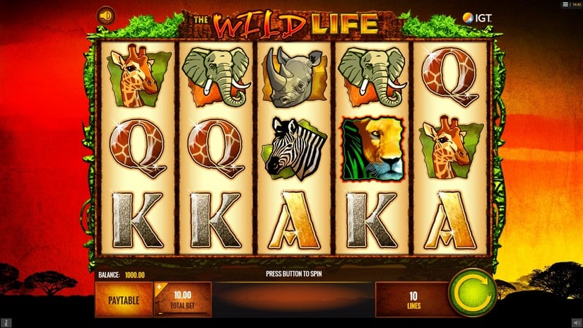 The Wild Life slot screen 1
