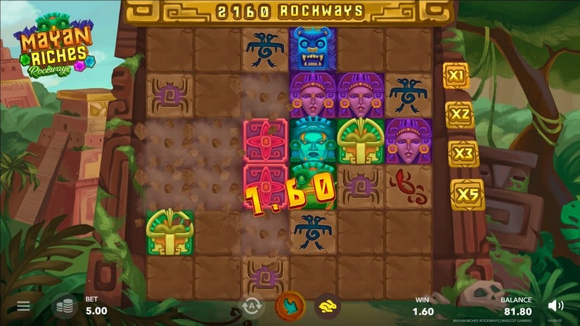 Mayan Riches Rockways slot screen 2